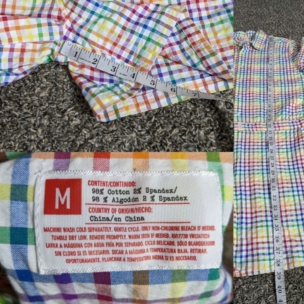 Target Pastel Rainbow Plaid Short-Sleeve Romper - Picture 8 of 9